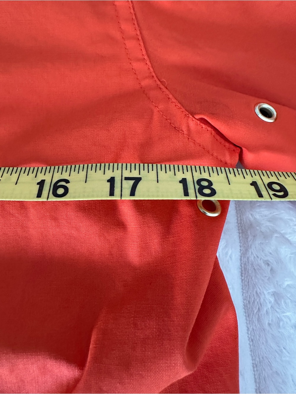 VINTAGE 90s Y2K Ralph Lauren Orange Marine Utility Hooded Rain Coat Gold Buttons - Picture 10 of 15
